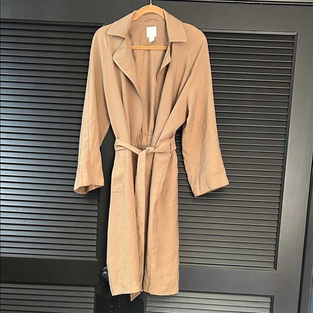 H&M Oversized Camel Trench Coat, Timeless Closet Staple, Size Small